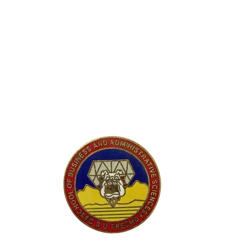 Vintage CSU Fresno School of Business & Administrative Sciences Enamel Lapel Pin